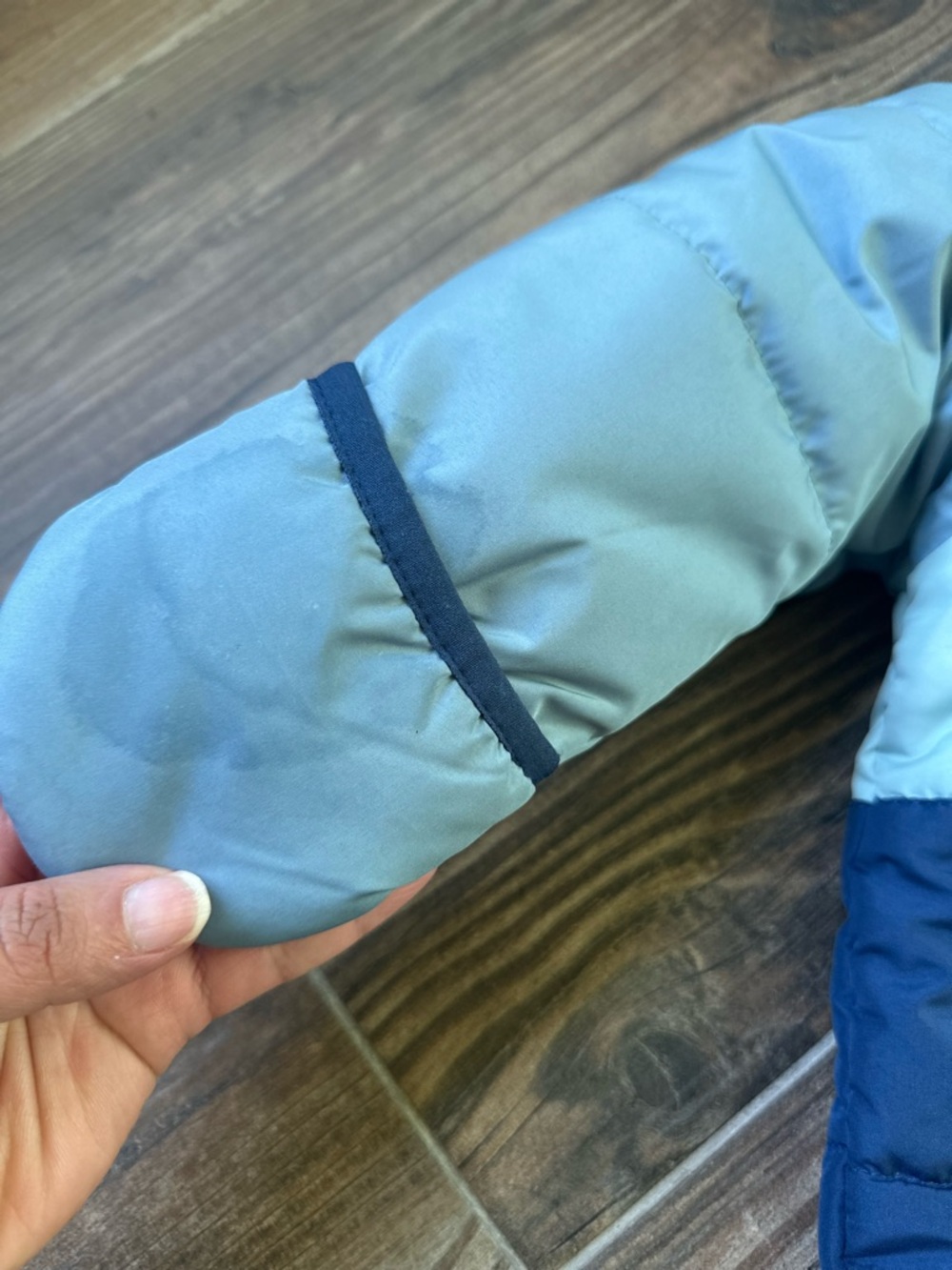 Carter's Blue Colorblock Puffer One-Piece Water Proof Snowsuit - Picture 8 of 14